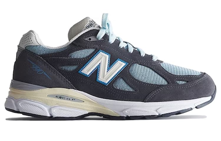 New Balance 990v3 MiUSA Kith Steel Blue 3