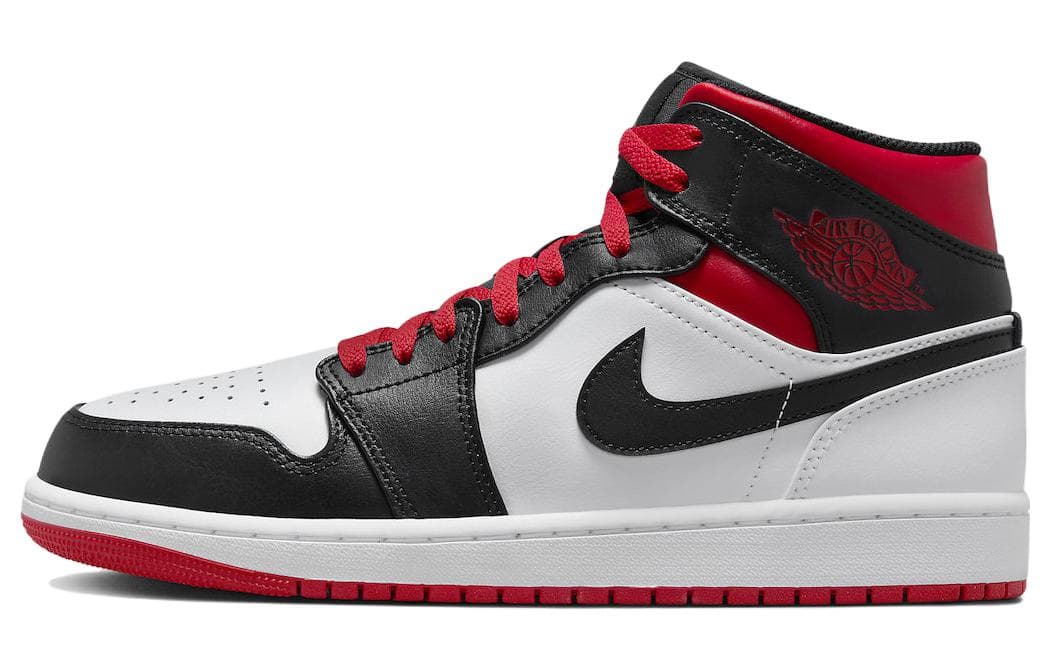 Jordan 1 Mid Gym Red Black Toe