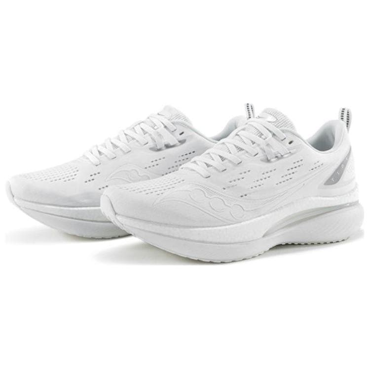 Saucony TIDE Nylon Plate Comfort Mesh Cushioning Wear-Resistant Breathable Low-Top Casual Running Shoes Unisex White 6