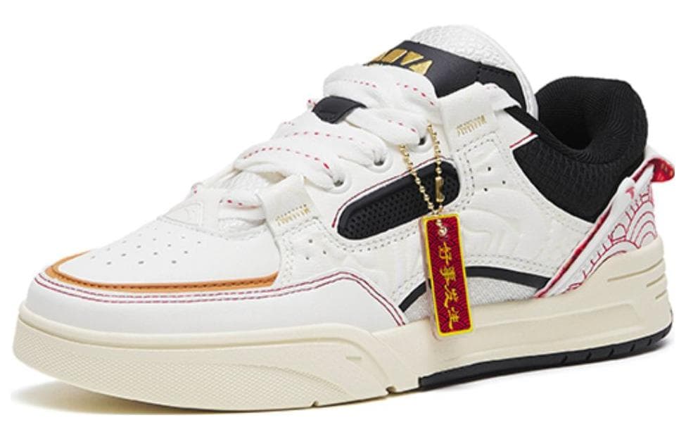 Anta Qie Jie Anti-Slip Wear-Resistant Low-Top Skateboard Shoes Men's White Black Red Good Things Happen 6