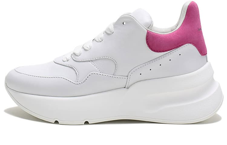 Alexander McQueen Lace-Up Casual Sneakers Women's Rose Purple White