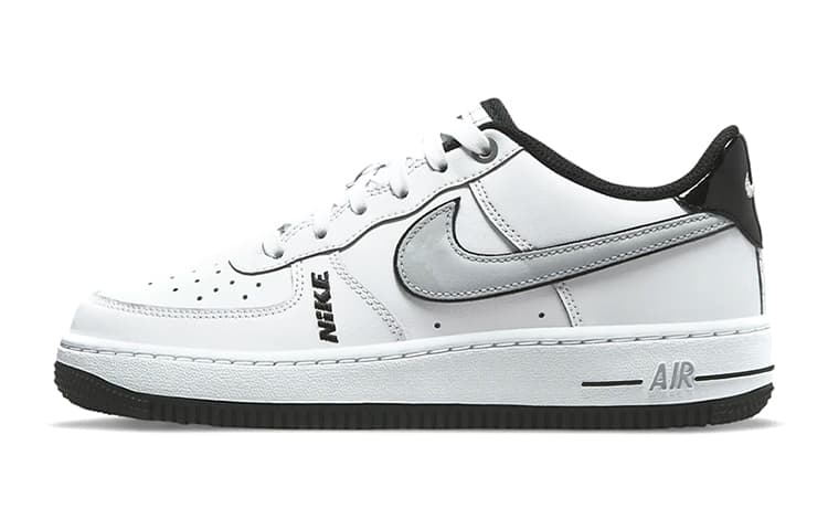 Nike Kids Air Force 1 LV8 "Motocross White Grey Black" Sneakers 2