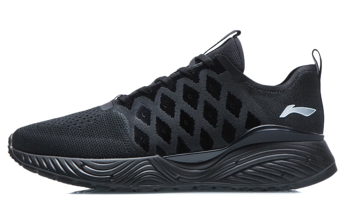 LiNing Soft Cushioned Anti-Slip Wear-Resistant Breathable Lightweight Low-Top Sports Casual Shoes Men's Black 2