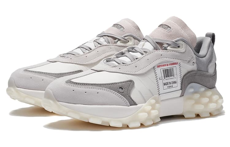 LiNing Overload Low-Top Casual Shoes Men's Gray White 5