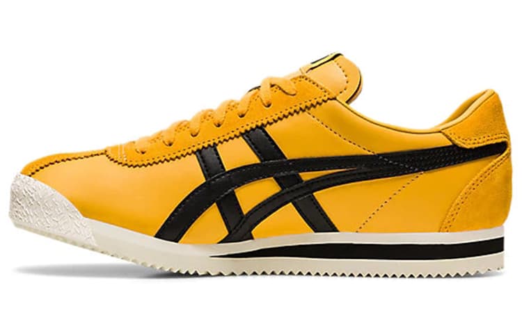 Onitsuka Tiger Corsair Trendy Cool Anti-Slip Wear-Resistant Balanced Lightweight Low-Top Marathon Running Shoes Unisex Yellow Black 2