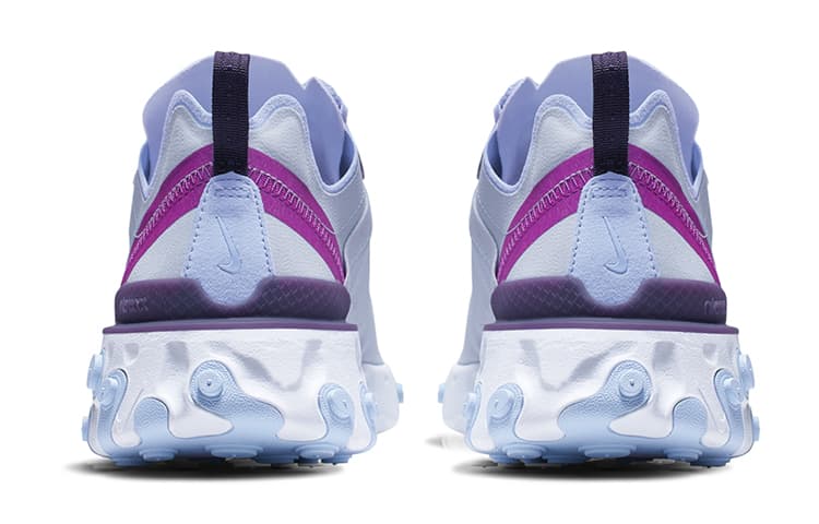 Nike React Element 55 Football Grey Psychic Blue Women's 6
