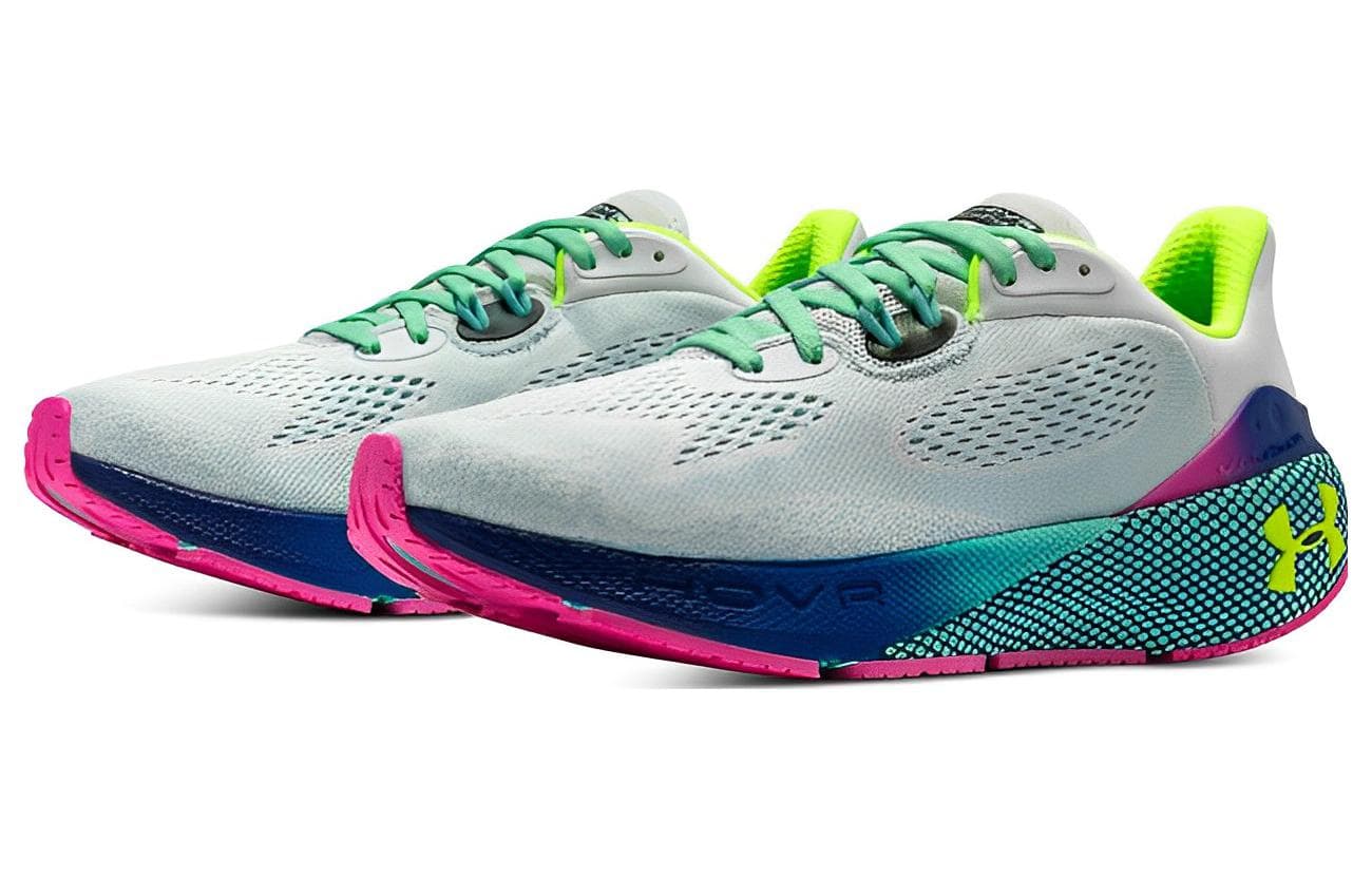 Under Armour HOVR Machina 3 Anti-Slip And Wear-Resistant Breathable Low-Top Casual Running Shoes Men's Gray Green 5