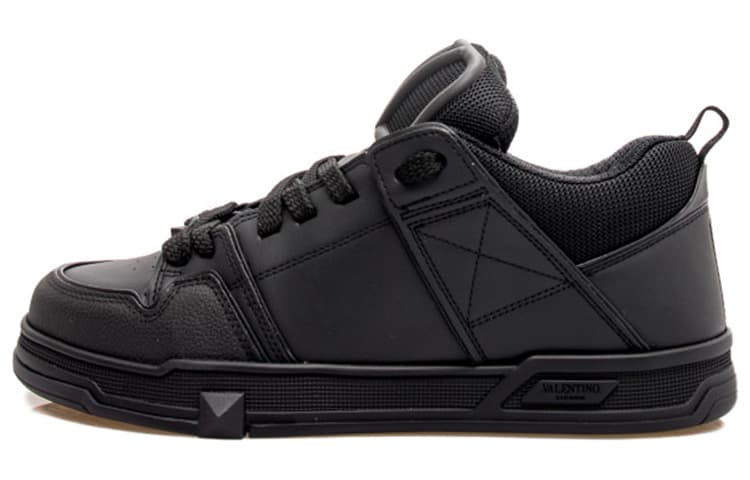 Valentino Open Low Top Stylish Skateboarding Shoes Men's Black