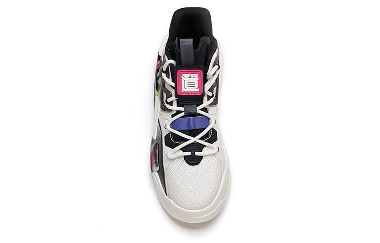ANTA Bastard Casual Shoes Women's Mid-Top Ivory White/Black/Magenta 5