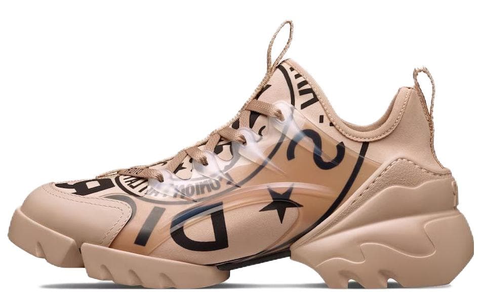 DIOR D Connect Low Top Casual Shoes Women's Nude 2