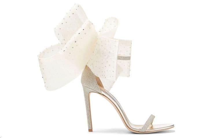 Jimmy Choo Aveline 100mm Bow-embellished Sandals 4