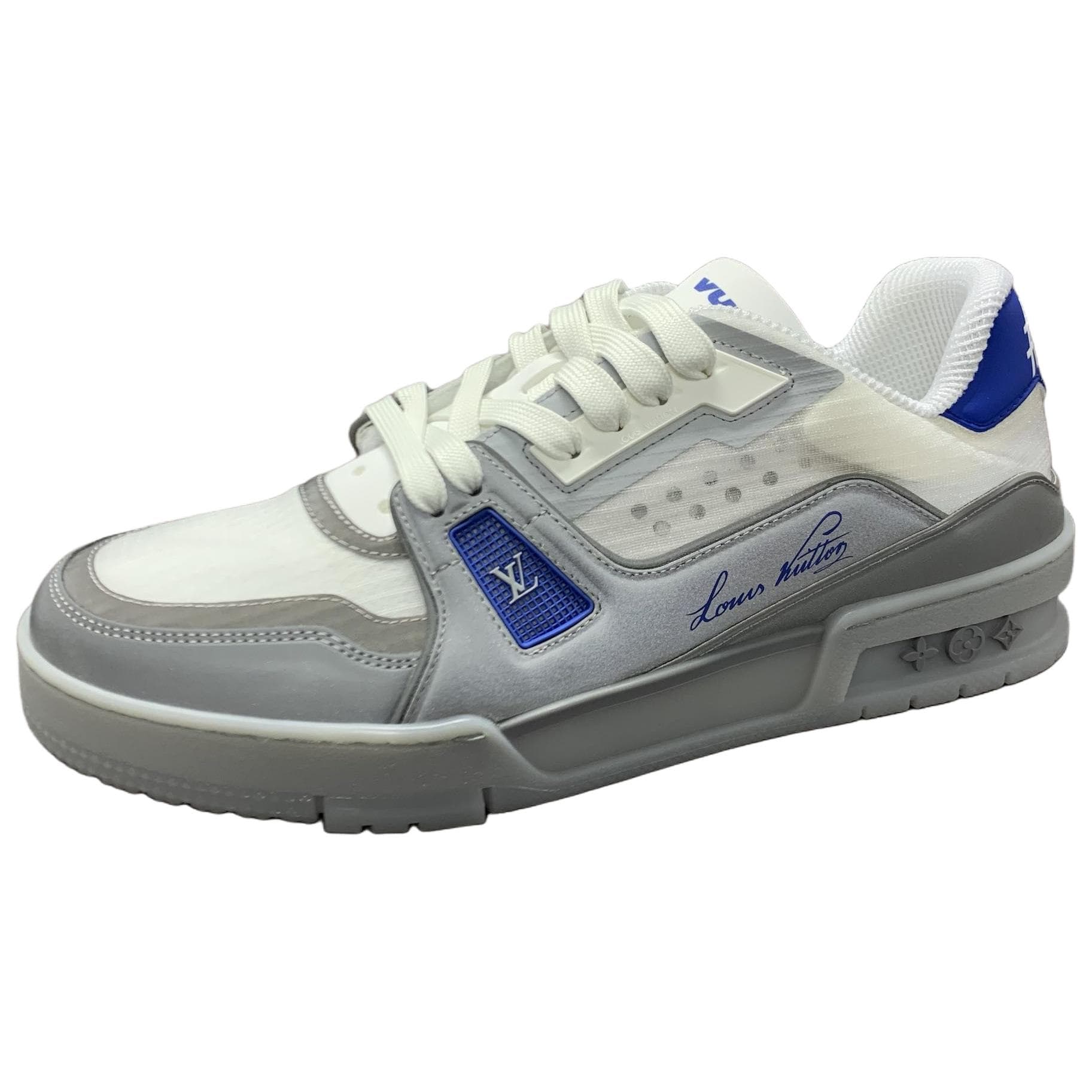 LOUIS VUITTON Trainer Low Top Skateboard Shoes Unisex Blue Gray 3