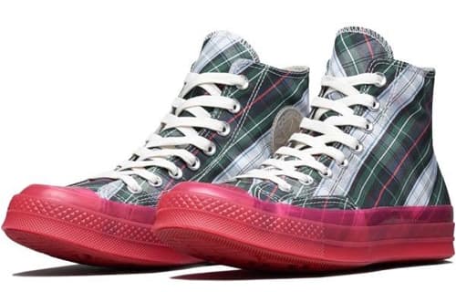 Converse Chuck Taylor All Star 70 Hi Plaid Translucent Midsole Red 5