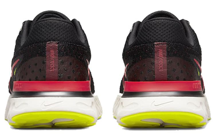 Nike React Infinity Run Flyknit 3 Black Siren Red Volt 6