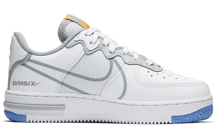 Nike Air Force 1 Low React SU White Light Smoke Grey GS 3