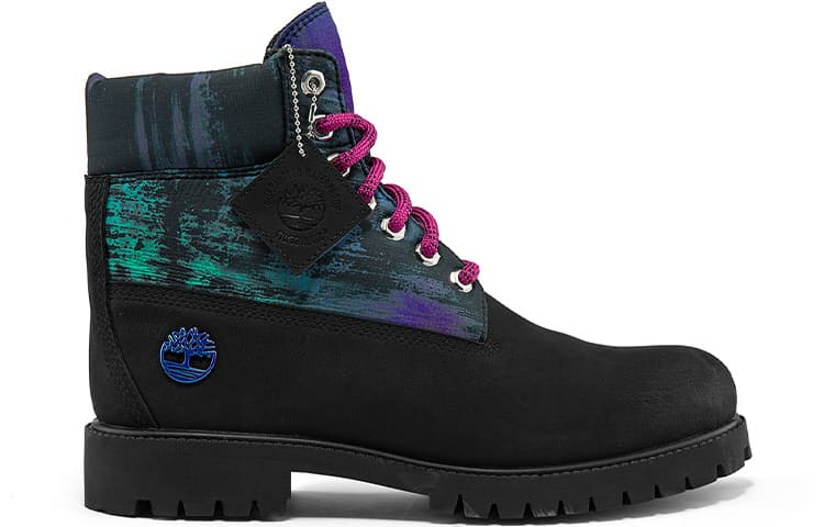 Timberland Heritage Nl Sky 6 Inch Waterproof Boots 'Black Nubuck With Print' 3