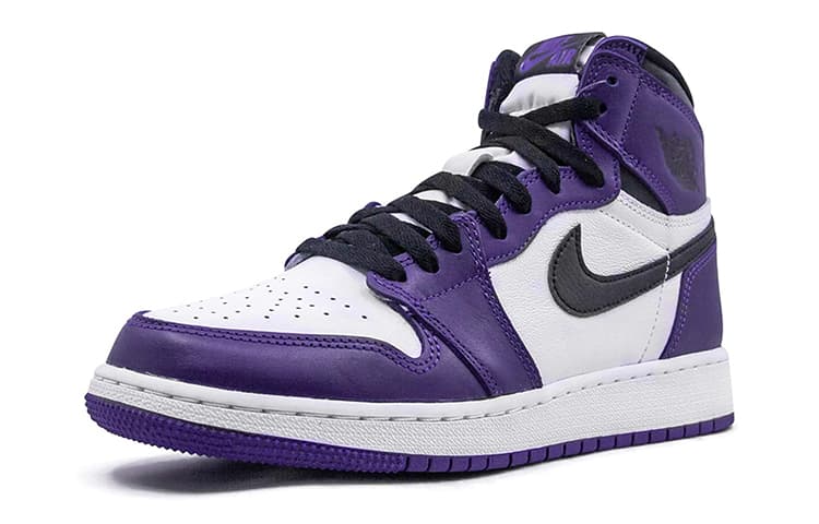 Jordan 1 Retro High Court Purple White GS 5