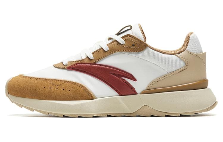 Anta Anti-Slip And Wear-Resistant Lightweight Low-Top Sports Casual Shoes Women's White Brown