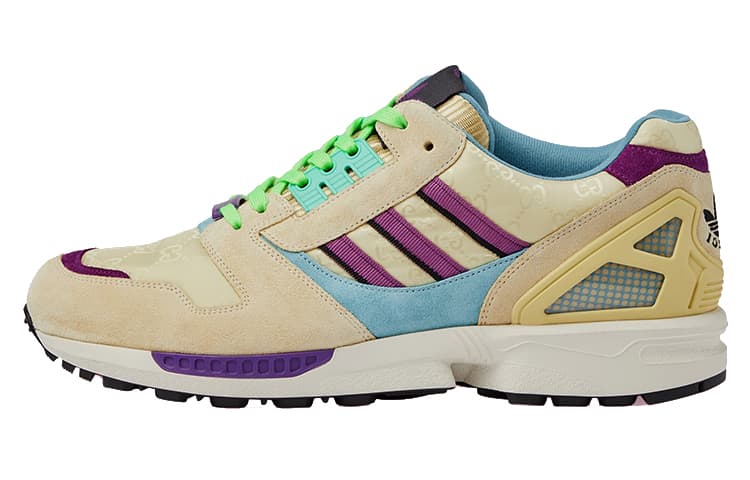 GUCCI X Adidas Originals ZX 8000 GG Monogram Sneakers Beige 2