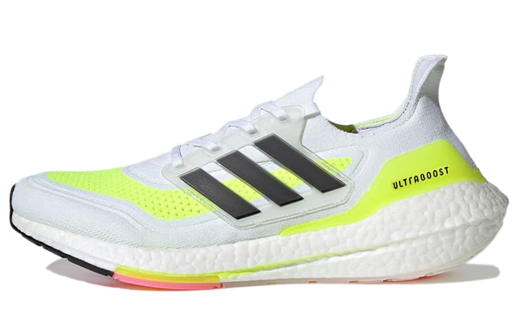 Adidas Ultra Boost 21 White Solar Yellow