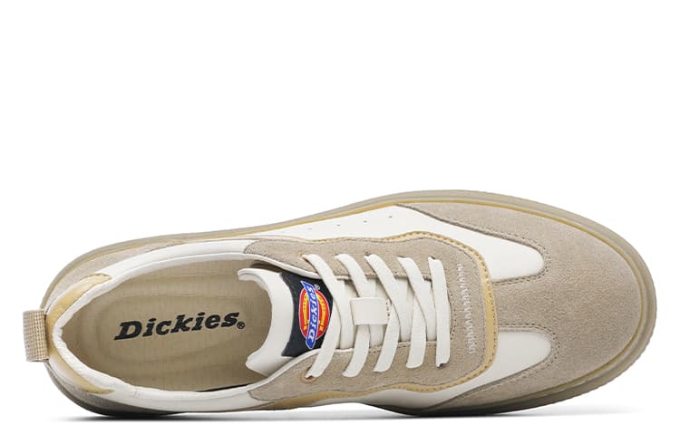Dickies Ultra-Fiber Leather Panel Comfort German Training Low Top Skateboard Shoes Men's Beige 6