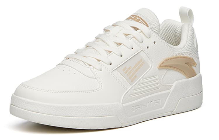 Anta Life Collection Low-Top Skateboard Shoes Women's White Brown 6