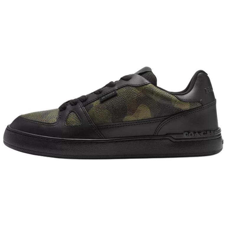 COACH Clip Court Low Top Skateboard Shoes Men's Black 2