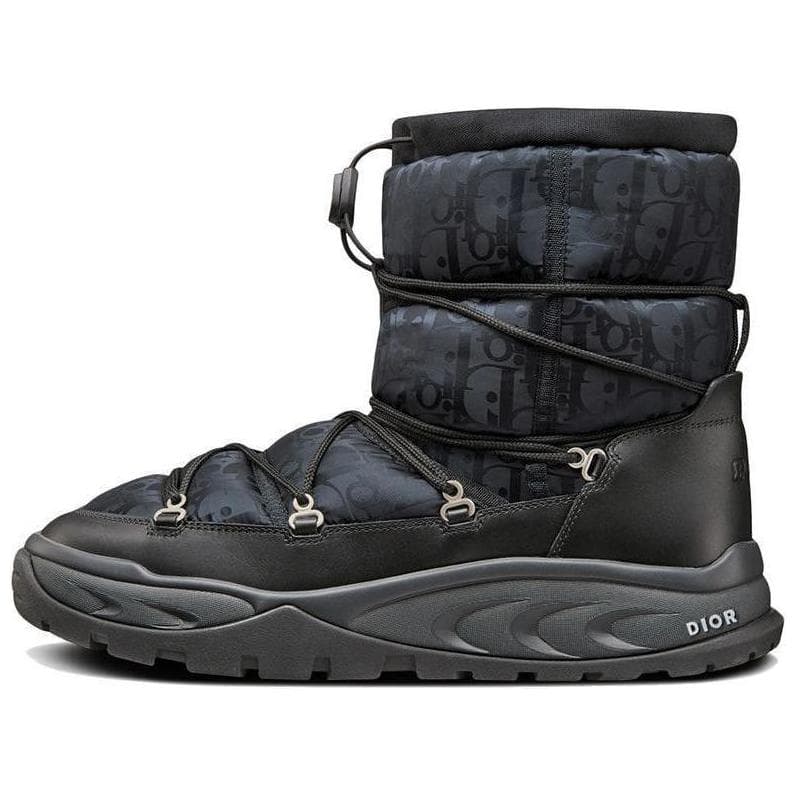 DIOR Snow Ankle Boot Black Oblique Nylon 2