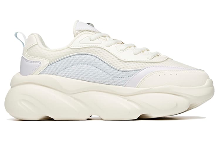 Anta Claw Cushioning Anti-Slip Wear-Resistant Breathability Low-Top Chunky Sneakers Women's White Purple Gray 4