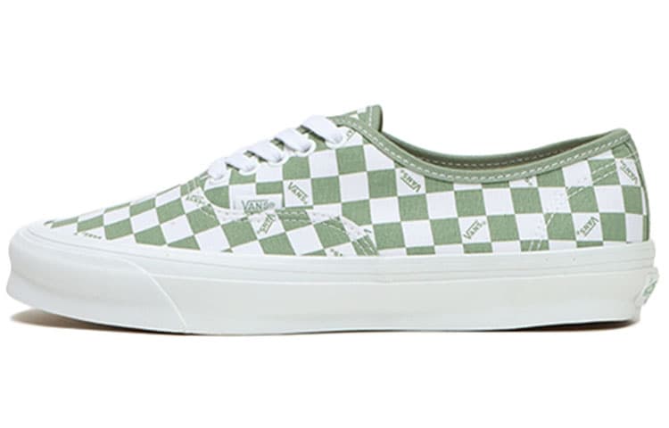 Vans Vault Og Authentic Lx Checkerboard White Loden Green