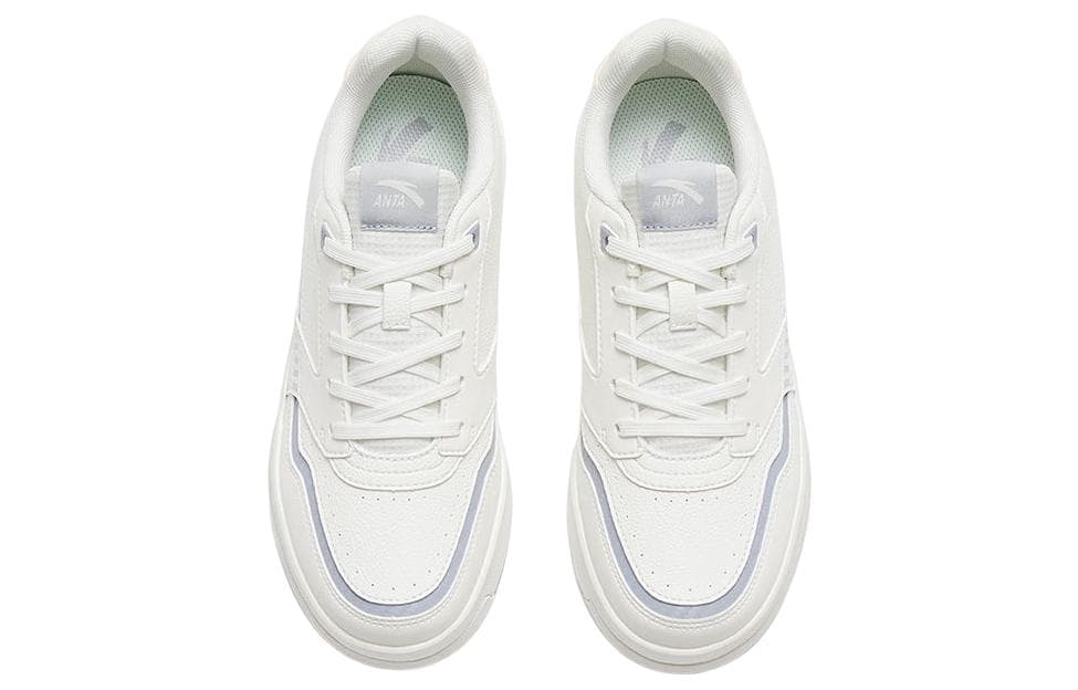 Anta Life Collection Anti-Slip Wear-Resistant Low-Top Skateboard Shoes Women's White Gray 6