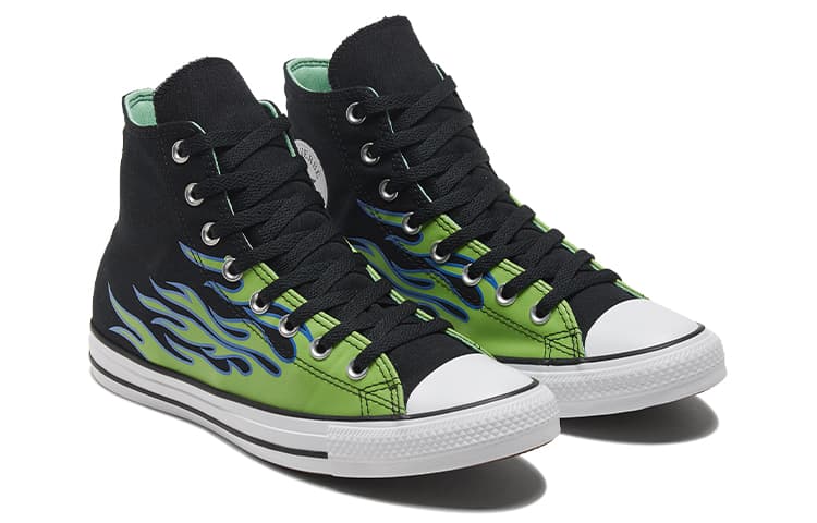 Converse Chuck Taylor All Star 'Black Green Flame' 5