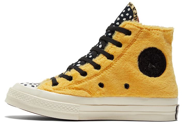 Converse Chuck Taylor All Star 70 Hi Fleece Citron Zest Polka Dot Women's 2
