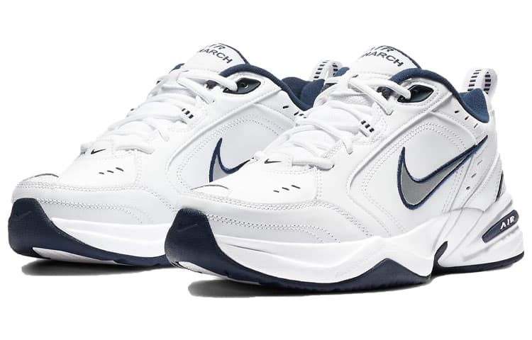 Nike Air Monarch Iv White Navy 4