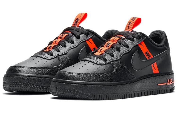 Nike Air Force 1 Low LV8 KSA Worldwide Pack Black Total Orange GS 3