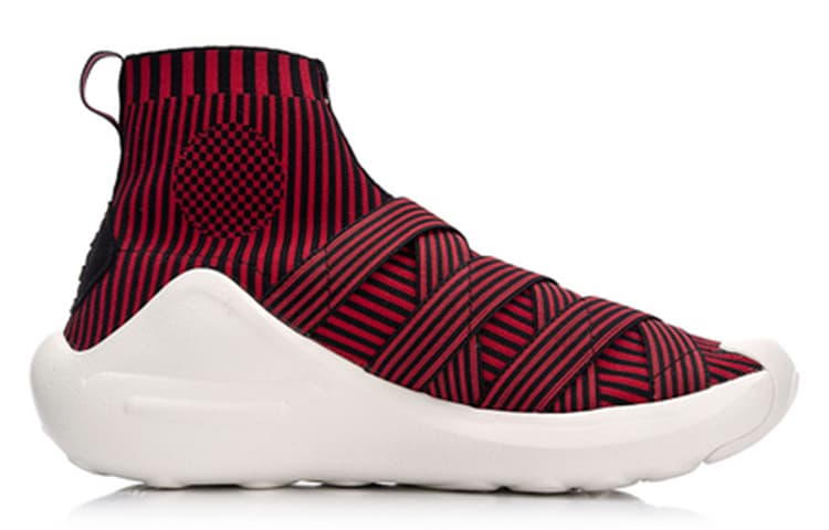 LiNing Essence High Top Vintage Basketball Shoes Men's Black Red 3