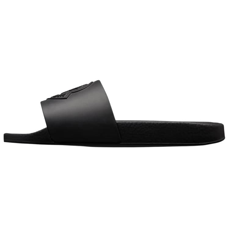 Moncler Basile Round-Toe Open-Toe Slide Sandals 3cm Men's Black