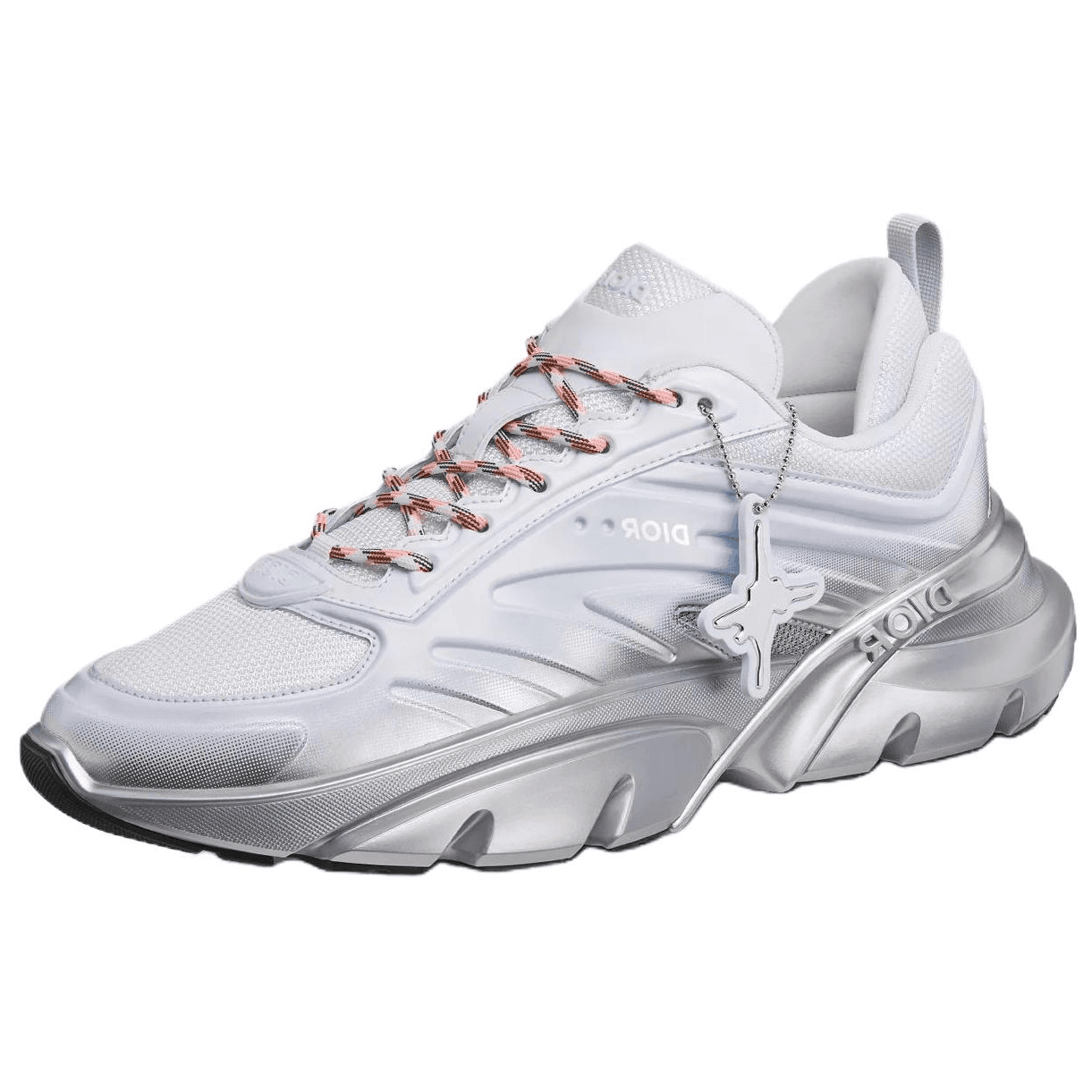 DIOR Lewis Hamilton Collaboration B44 Blade Fabric Round Toe Lace-Up Low-Top Dad Shoes Men's Gradient White Limited Numbered Edition 6
