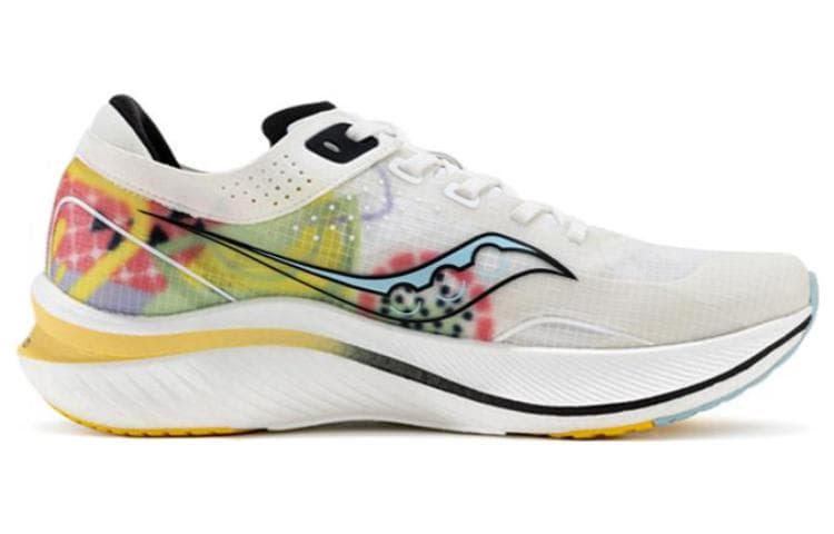 Saucony Slay Anti-Slip Wear-Resistant Low-Top Carbon Plate Running Shoes Unisex White Red 4