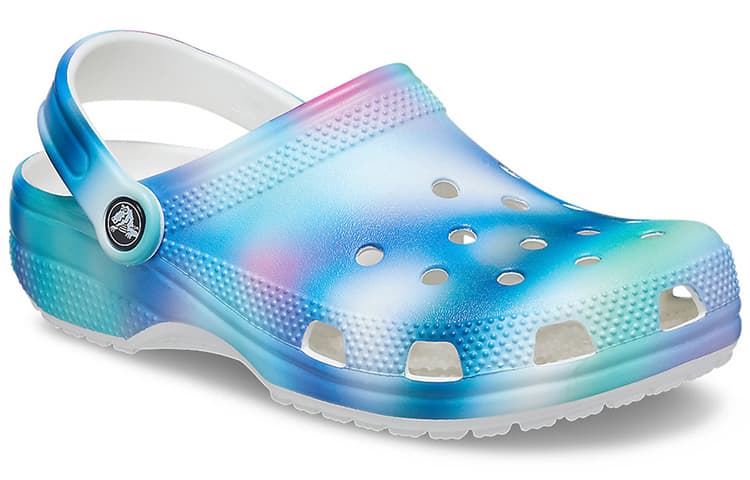 Crocs Colorful Crocs Beach Unisex Multi Color White Sandals 5