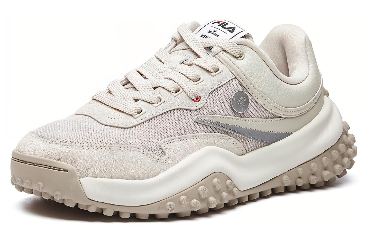 Mihara x FILA T1 Cushioned Slip-Resistant Lightweight Low-Top Chunky Sneakers Men's Sandshell Color 3