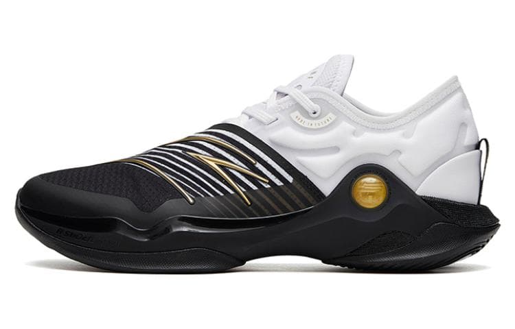 ANTA Skyline 1 Basketball Shoes Men Low-Top White Black/Gold