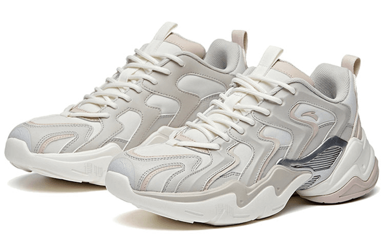 Anta Full Slam Low-Top Trendy Dad Shoes Women's White Gray 5