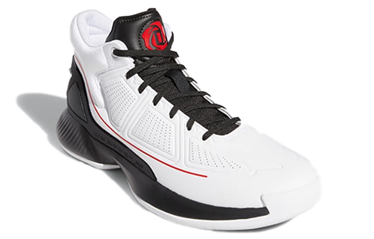 Adidas D Rose 10 White Black Red 6