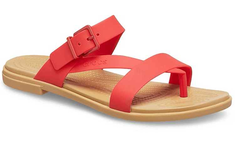Crocs Trolley Vacation Style Slide Sandals Women's Flame Red 6