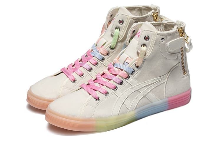 Asics Double Clutch Milk White Retro Casual High Board Shoe 'White Pink' Women's 4