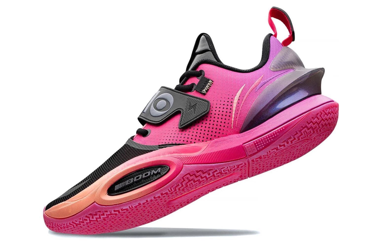 LiNing All City 10 V2 Anti-Slip And Wear-Resistant Breathable Low-Top Basketball Shoes Men's Black Red Purple 4