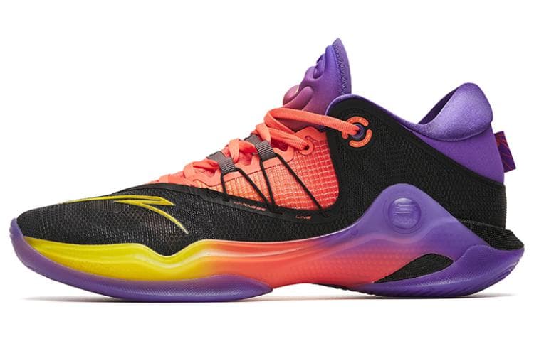 Anta Skyline 1 Extreme Night Color Scheme Cushioning Anti-Slip And Wear-Resistant Low-Top Basketball Shoes Fuchsia 2