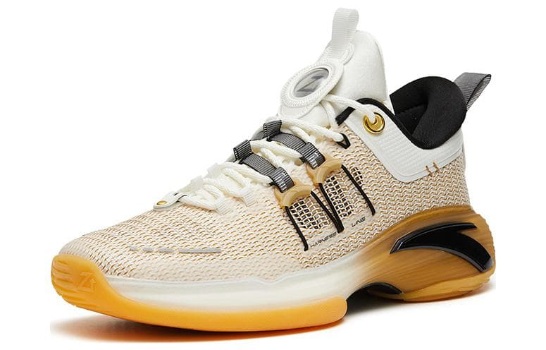 ANTA ZUP Series Basketball Shoes Men Low-Top Brown White 4