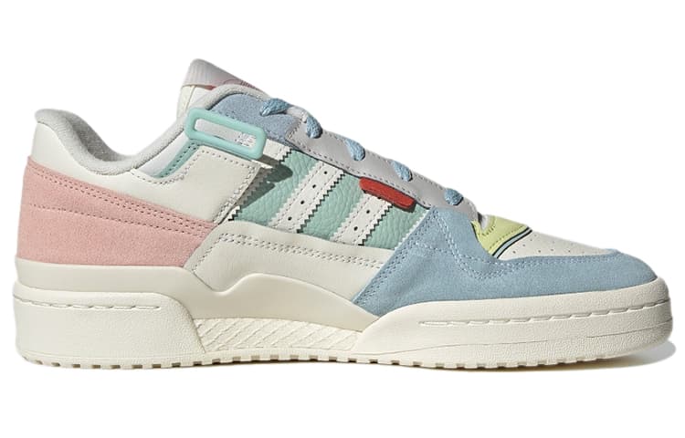 Adidas Originals Originals Unisex Forum Exhibit Low Sneakers White/Pink/Blue 4